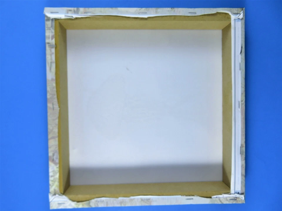 Arte de parede água-viva tema náutico lona esticada em moldura de madeira 12X12X1,5 polegadas - Imagem 2 de 4