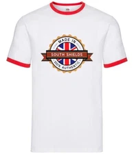 Made In South Shields - Mens Ringer - Town Hometown Born In Tyne and Wear