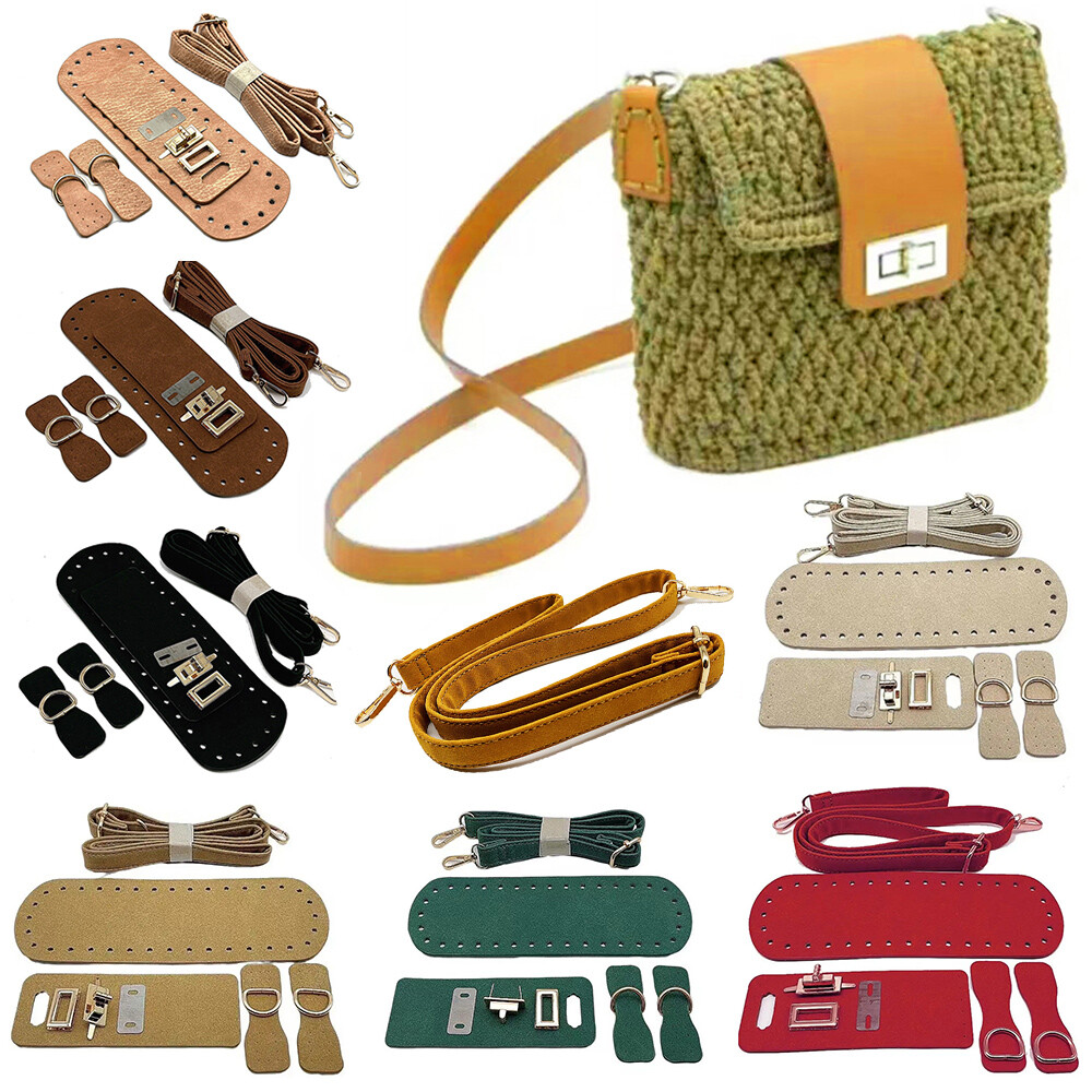 Bag Bottom Woven Bag Accessories DIY Shoulder Bag Bag Cover w/ Hardware Vintage