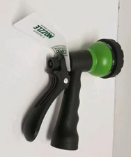 Garden Hose Water Spray Nozzle, 7 Pattern Plastic Nozzle, C1, Threaded Head