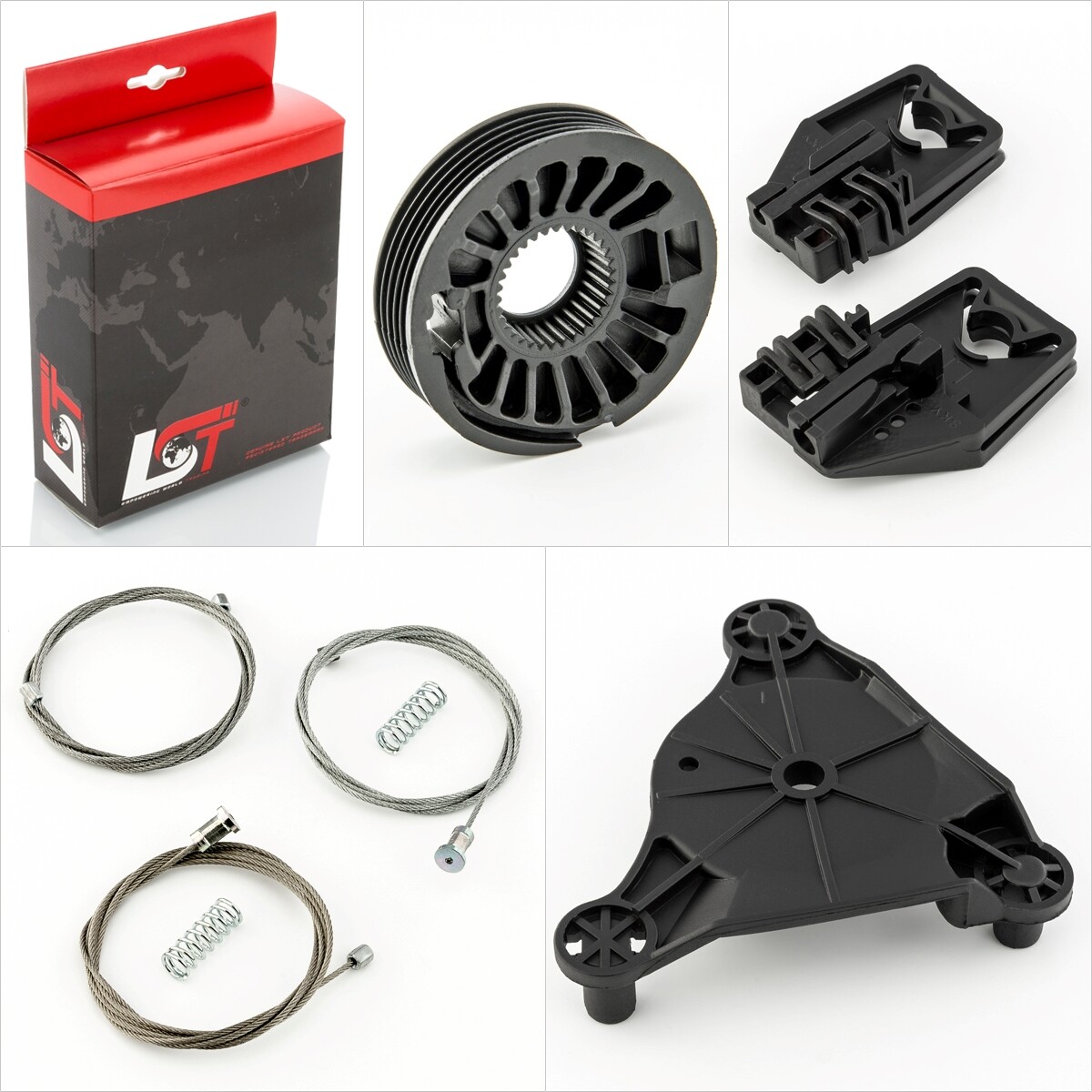 Window Regulator Repair Kit + Housing Front Left - for Skoda Octavia 1Z3