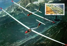 Erste offizielle Maximumkarte der Stiftung "Deutsches Segelflugmuseum E.V." 1981