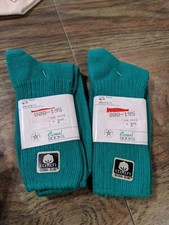 Vtg NWT Girls 9-11 Hanes Red Label Green Cotton/Nylon Socks