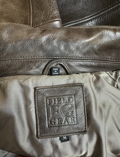 Field Gear Mens Heavy Pebbled Leather Longer Jacket sz M (14943) - Picture 15 of 17