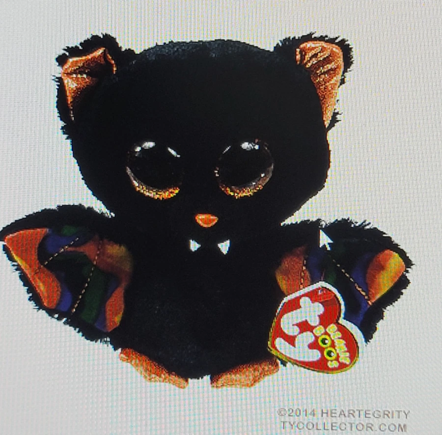 TY Beanie Boos SCAREM the Black Bat Glitter Eyes Boo 6 15cm MWMT Rare