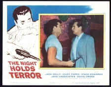 NIGHT HOLDS TERROR Original Movie Lobby Card Poster Vince Edwards Film Noir