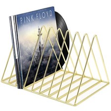 9 Slot Vinyl Record Holder Storage Rack Metal Magazine Display File Holder