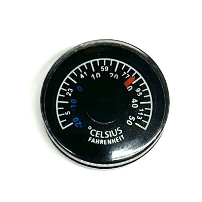 20MM ROUND THERMOMETER C & F INDOOR OUTDOOR OIL FILLED BUTTON TEMPERATURE GAUGE