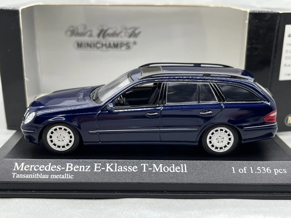 🇺🇦 1:43 Minichamps W211 Mercedes e320 211 2002 2003 E 1/43 S211 T-model Blue - Image 3 of 4