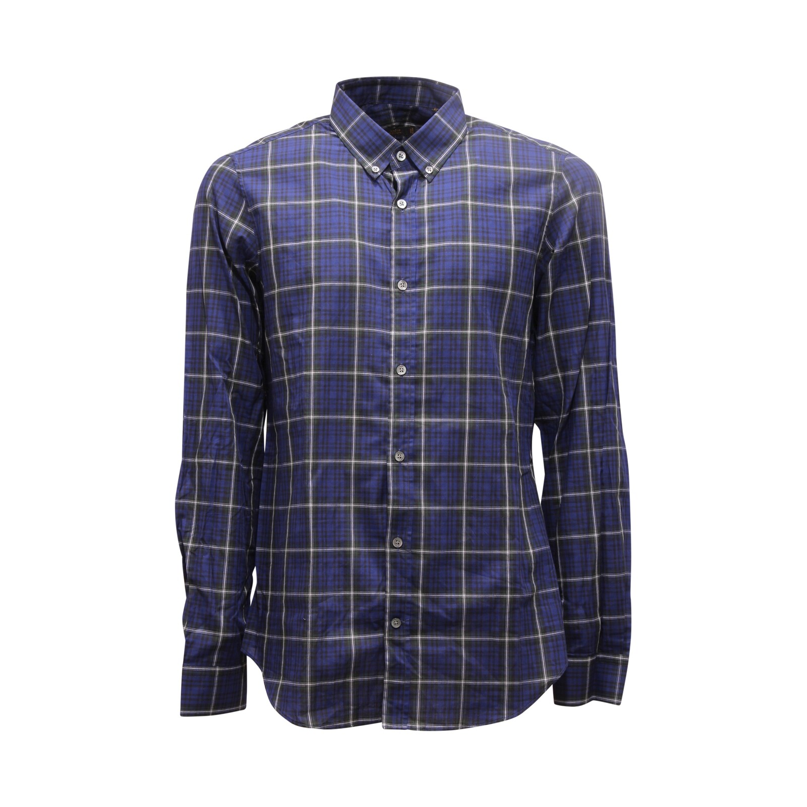 5682AR мужская рубашка camicia uomo MAURO GRIFONI синего цвета