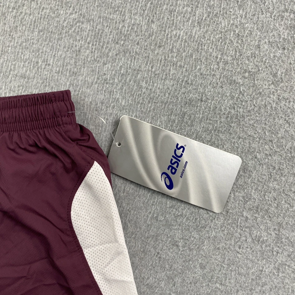 NWT Asics Wicked Shorts Women Large Lined Burgundy Volleyball Run MADE IN USA - Image 3 of 4