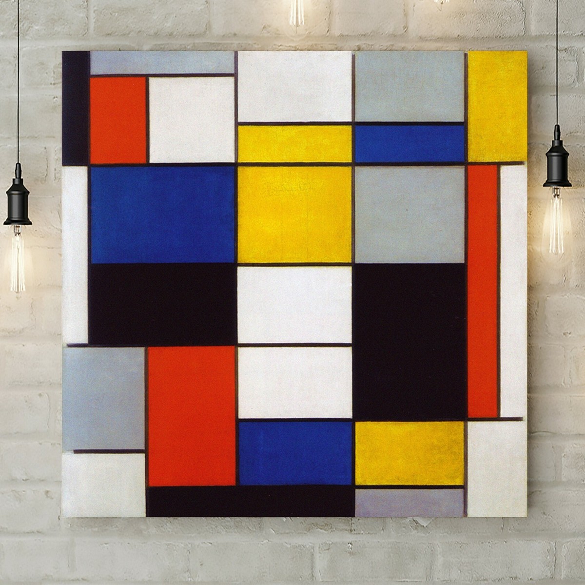 PIET MONDRIAN - Composition A - Canvas Rolled Wall Art Print
