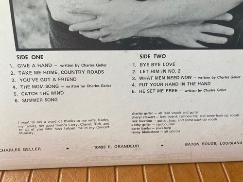 CHARLES G. GELLER SIGNED YOU'VE GOT A FRIEND FIRST PRESS VINYL LP RECORD ALBUM ! - Picture 4 of 8