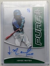 2015 Leaf Trinity Pure Jorge Mateo Autograph Rookie Card 5/8 Auto
