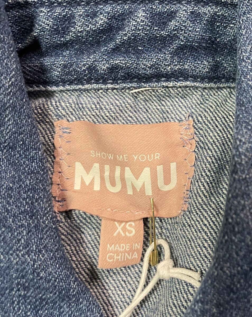 NEW WITH TAGS Mumu Brand Denim Jean Button Up Dress with NEW WITH TAGS Mumu Brand Denim Jean Button Up Dress with