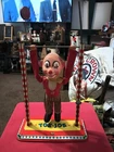 Vintage 1950's Tin Toe Joe Mechanical Toy Acrobat by Ohio Art – Working