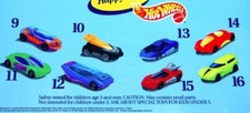 1995 HOT WHEELS MCDONALDS HAPPY MEAL DIECAST CAR TOYS - U - PICK