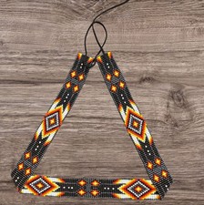 Beaded Hat Band Native American Style Southwestern Cowboy Rode Handmade hatband