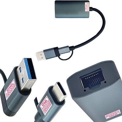 1000Mbps Netzwerk karte Ethernet-Lan-Adapter USB A 3.0 zu RJ45 Konverter USB-C