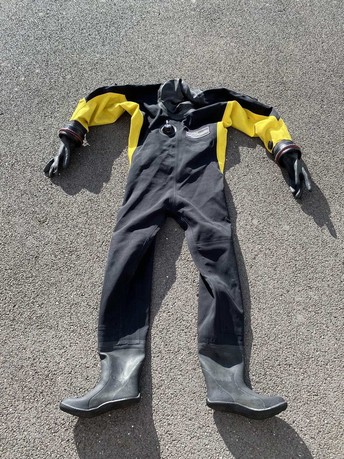 Protec scuba dry suit with Dry Gloves eBay