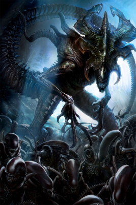 Space Creature Artwork Fantasy Print Painting Wall Art Home Decor - POSTER 20x30