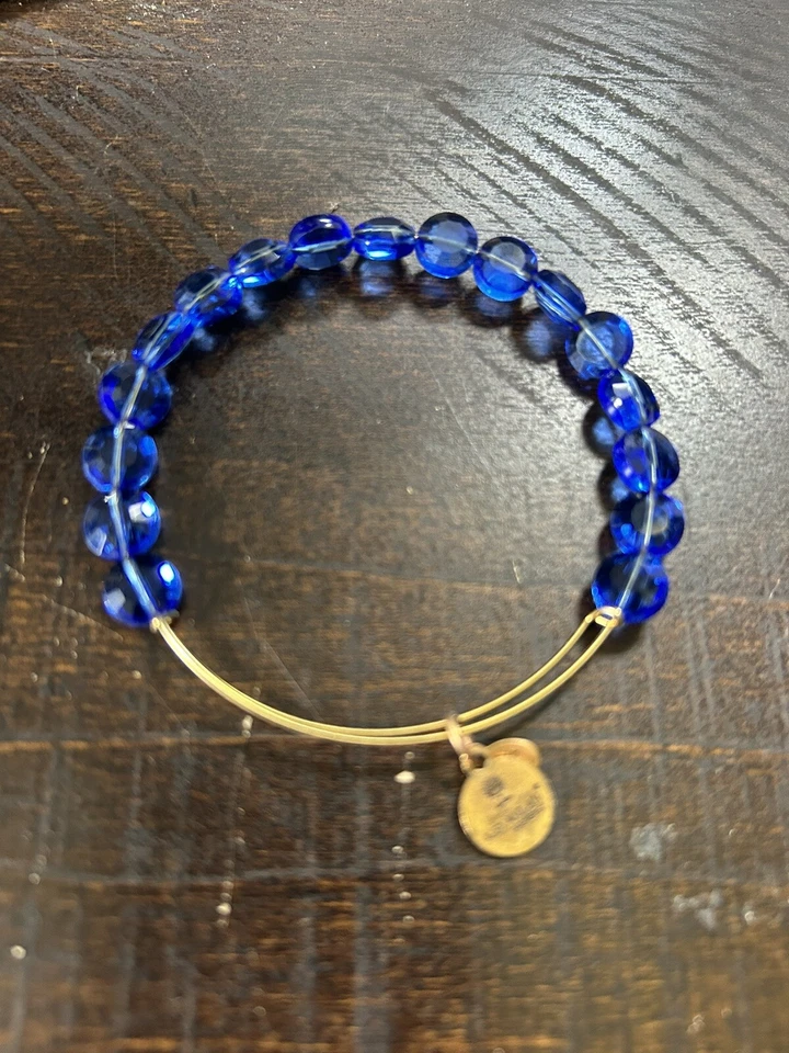 Pulsera ALEX AND ANI Azul Cuentas Zafiro Luxe Acabado Oro Brillante Foto 2 de 2