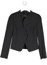 Emporio Armani Black Curve Cut Blazer Uk 4