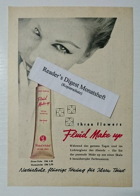 Werbeanzeige/advertisement A5: Three Flowers Fluid Make Up 1959 (080716133)