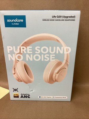 Anker Soundcore Life Q20 Upgraded Wireless Noise Cancelling Headphones - Pink