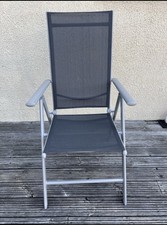 Light Grey Folding Garden Chairs Set Of 3