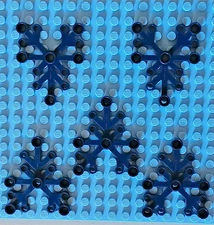 Lego Leaves 6x5 Dark Blue Leaf Tree Landscaping Foliage Decorating NEW X5 RARE!