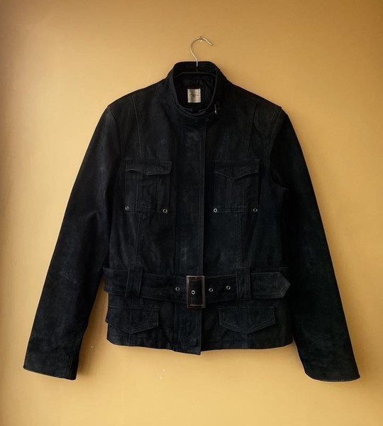 Women New Look Jacket Black Suede 42