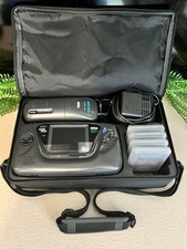 Sega Game Gear Console FOR PARTS  5 Games Charger Battery Pack  Carrying Case