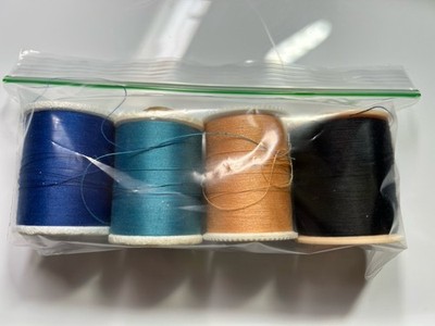 Thread 4 partial 3 Talon gold teal navy 1 unknown black  1 3/4'' x 1  1/4''