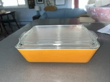 Vintage Pyrex Orange 1.5 Qt Oven - Refrigerator Dish 0503 & Lid 0503C