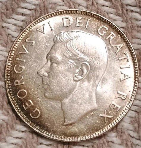 1952 Canada 50 Cents .800 Silver BU