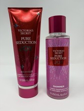 Victoria's Secret Pure Seduction Joy Shimmer Lotion Fragrance Mist Set NEW