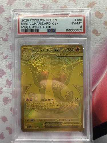 Mega Charizard X ex graded PSA 8 for sale on eBay