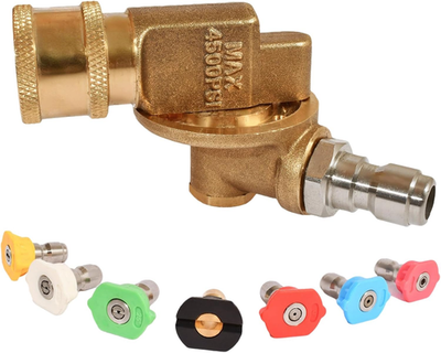 #ad 8 Pack 7 Angles Pressure Washer Pivoting Coupler Attachment Accessories Kit $32.99