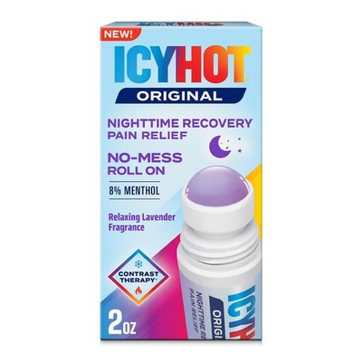 Icy Hot Original Pain Relief Nighttime Recovery No-Mess 2 Fl Oz, Lavender