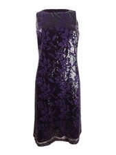 Lauren Ralph Lauren Women's Sequined Embroidered Floral Dress