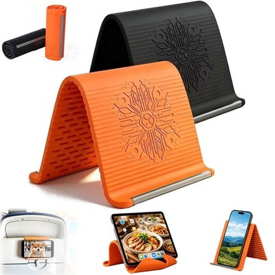 Silicone Phone Stand, Flexible Silicone Phone Holder with Aluminum Core, Fold...