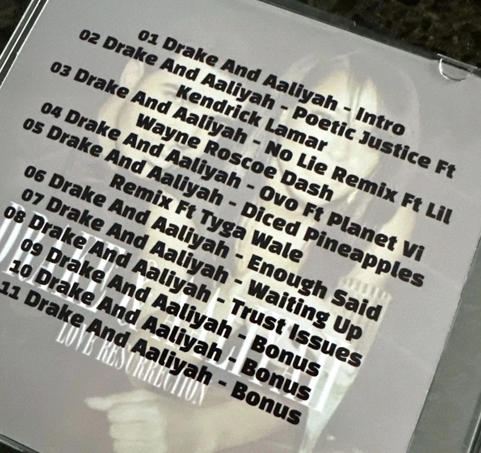 AALIYAH & DRAKE MASHUP MIXTAPE CD R&B HIP-HOP Foto 2 de 2