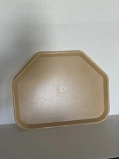 Cambro 1418TRCW133 Plastic Trapezoid Cafeteria Tray, 14" x 18", Beige Set Of 12
