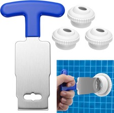 4 Pcs Pool Plug Removal Tool with Handle Grip Metal Eyeball Seat Removal Tool