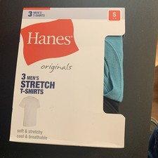 Hanes Men  s Stretch T-Shirts 3 Pack Size S 34-36