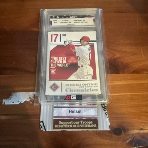 Panini 2018 Chronicles Shohei Ohtani RC #30 Los Angeles Angels AGS 10