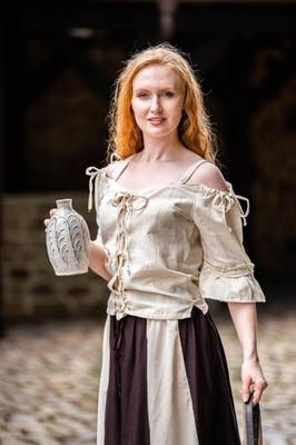 Medieval Strappy Blouse Natural