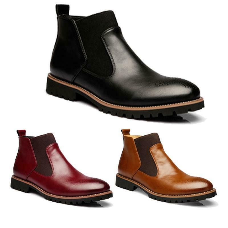 Mens Brock Boots Bussiness Patent Leather Shoes Warm Boots casual dress