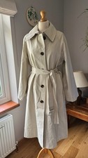 Barbour Robyn Mist Stone Beige Showerproof Trench Coat Size UK12 Bnwt